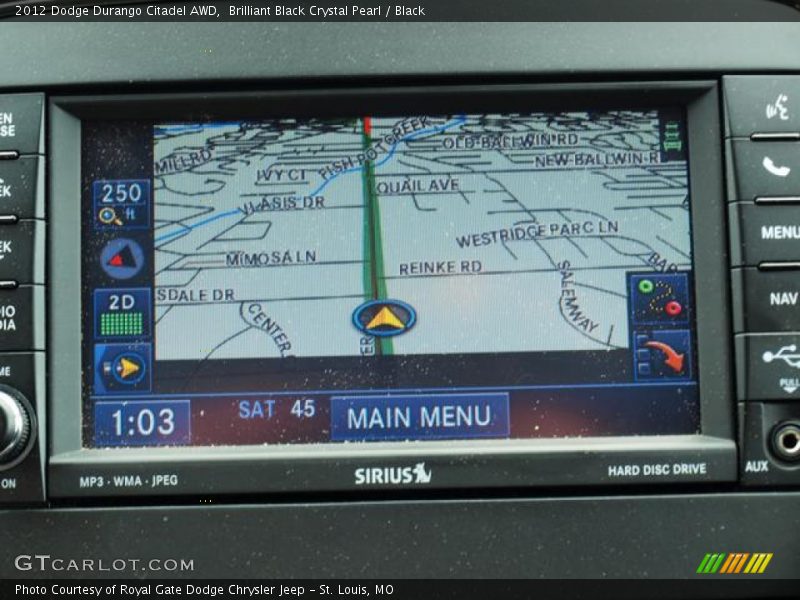 Brilliant Black Crystal Pearl / Black 2012 Dodge Durango Citadel AWD