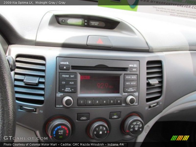 Controls of 2009 Optima LX