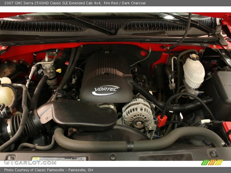Fire Red / Dark Charcoal 2007 GMC Sierra 2500HD Classic SLE Extended Cab 4x4
