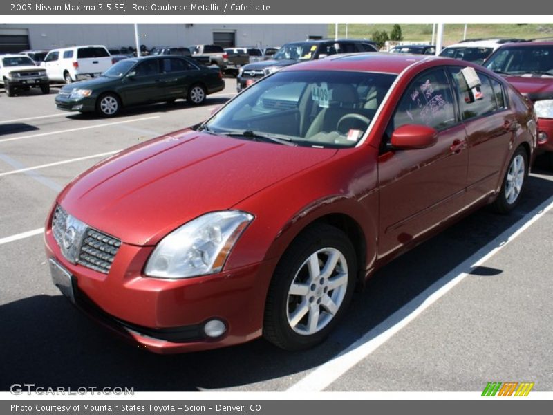 Red Opulence Metallic / Cafe Latte 2005 Nissan Maxima 3.5 SE