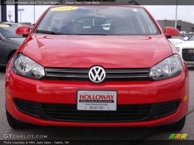 Tornado Red / Titan Black 2011 Volkswagen Jetta TDI SportWagen