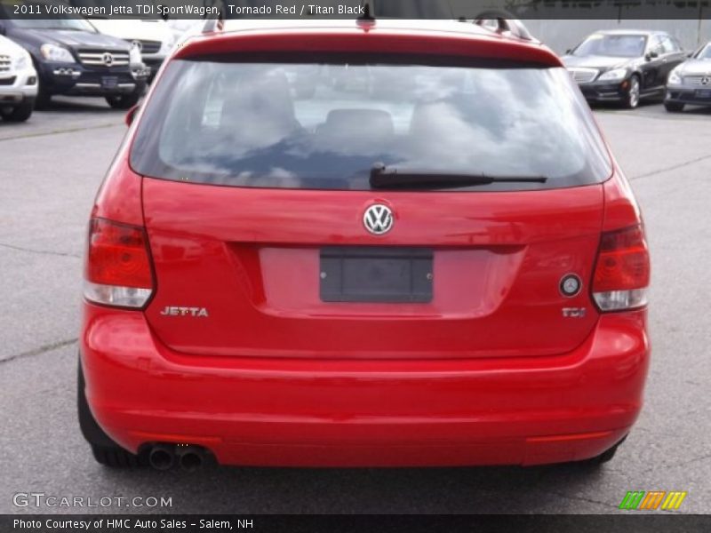 Tornado Red / Titan Black 2011 Volkswagen Jetta TDI SportWagen
