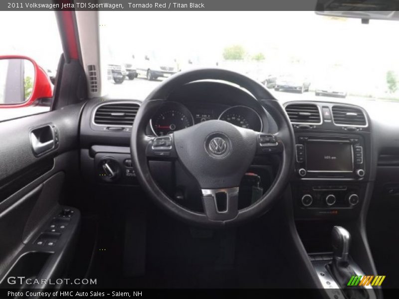 Tornado Red / Titan Black 2011 Volkswagen Jetta TDI SportWagen