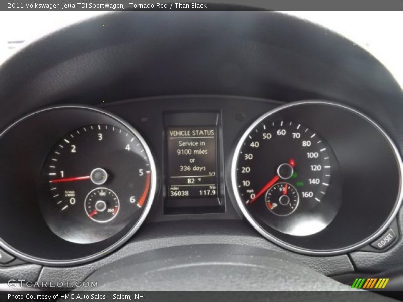 Tornado Red / Titan Black 2011 Volkswagen Jetta TDI SportWagen