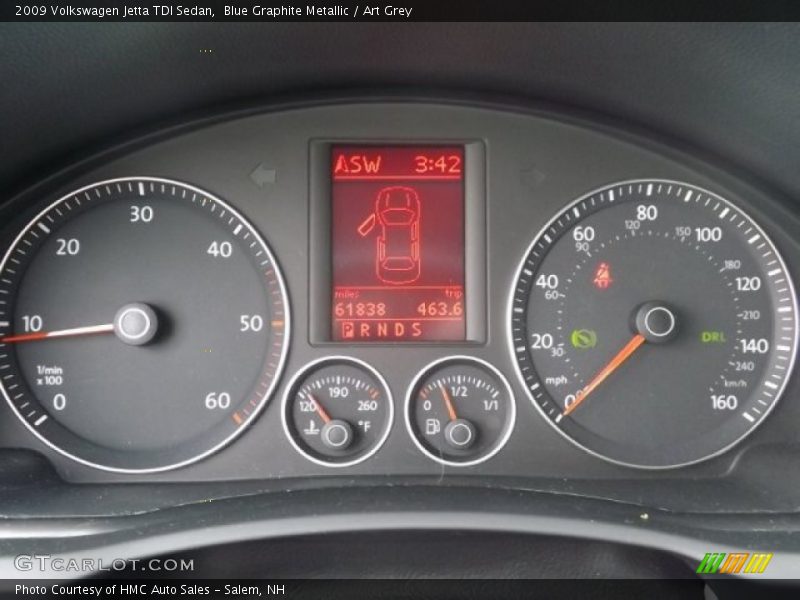 Blue Graphite Metallic / Art Grey 2009 Volkswagen Jetta TDI Sedan