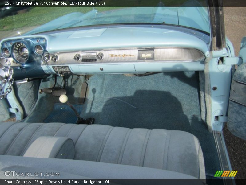Larkspur Blue / Blue 1957 Chevrolet Bel Air Convertible