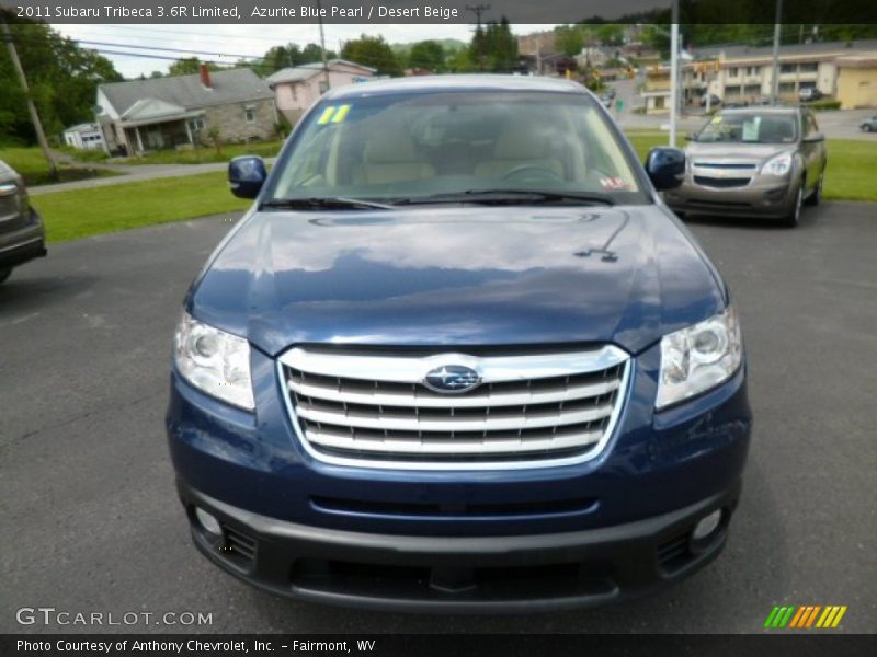 Azurite Blue Pearl / Desert Beige 2011 Subaru Tribeca 3.6R Limited