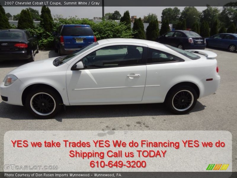 Summit White / Gray 2007 Chevrolet Cobalt LT Coupe