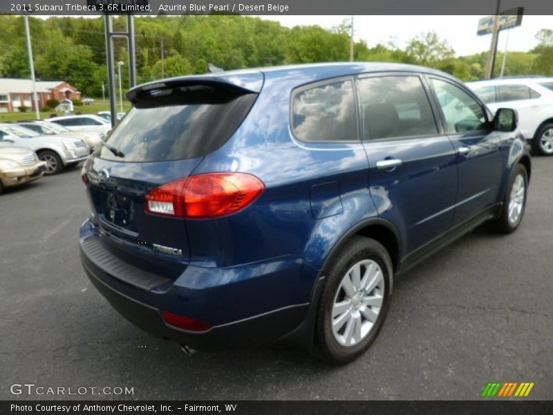 Azurite Blue Pearl / Desert Beige 2011 Subaru Tribeca 3.6R Limited