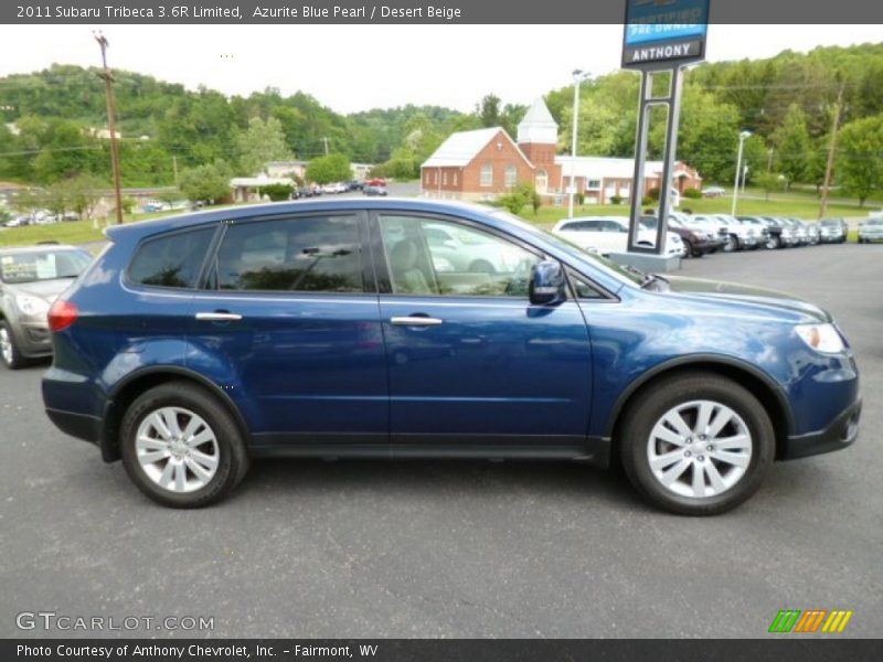 Azurite Blue Pearl / Desert Beige 2011 Subaru Tribeca 3.6R Limited