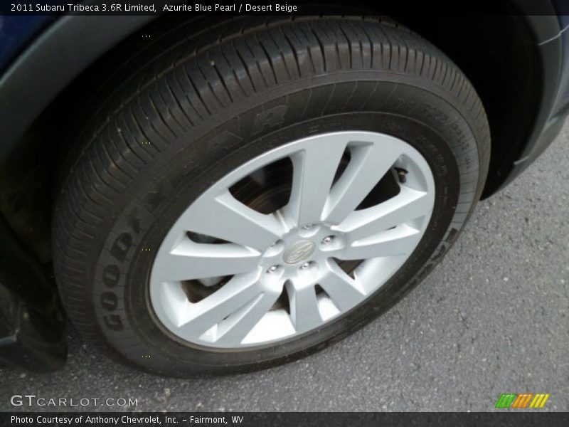 Azurite Blue Pearl / Desert Beige 2011 Subaru Tribeca 3.6R Limited