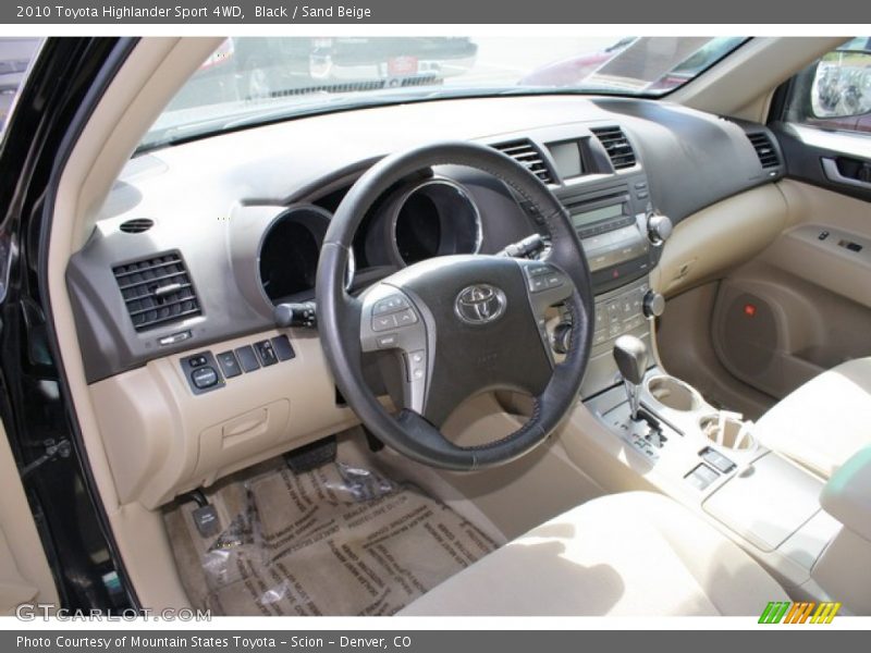 2010 Highlander Sport 4WD Sand Beige Interior