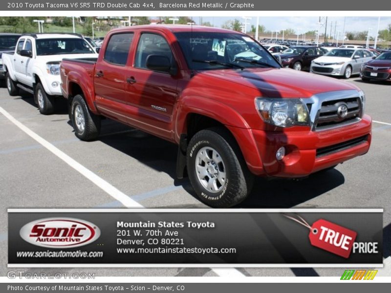 Barcelona Red Metallic / Graphite 2010 Toyota Tacoma V6 SR5 TRD Double Cab 4x4