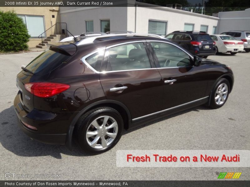 Dark Currant Red / Stone 2008 Infiniti EX 35 Journey AWD