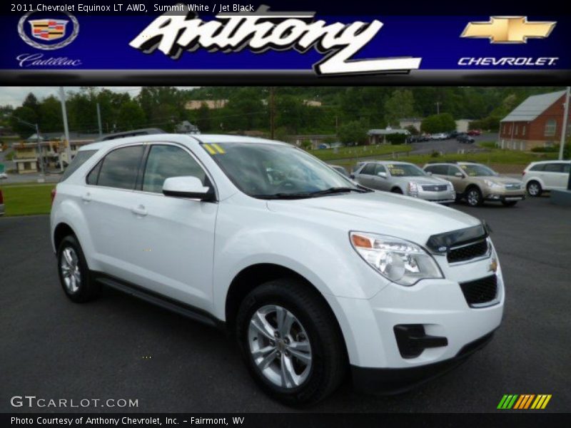 Summit White / Jet Black 2011 Chevrolet Equinox LT AWD