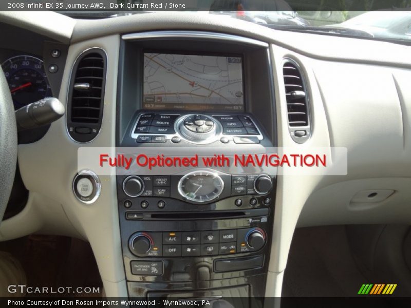 Dark Currant Red / Stone 2008 Infiniti EX 35 Journey AWD