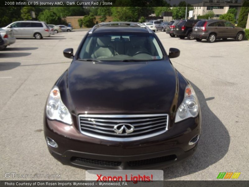 Dark Currant Red / Stone 2008 Infiniti EX 35 Journey AWD