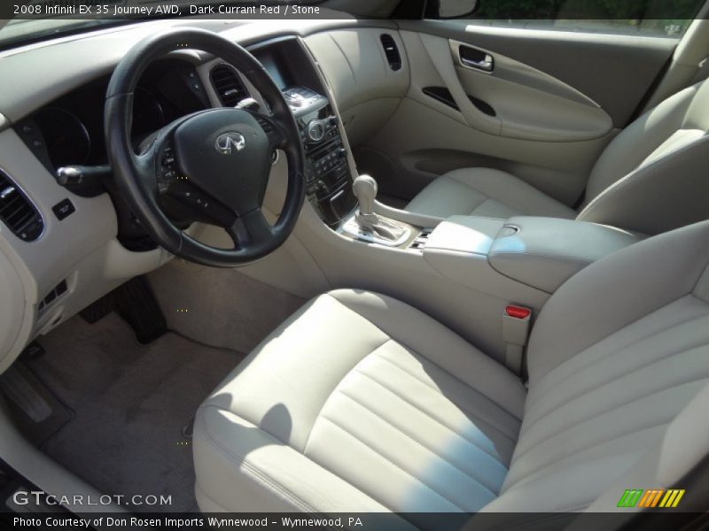 Dark Currant Red / Stone 2008 Infiniti EX 35 Journey AWD