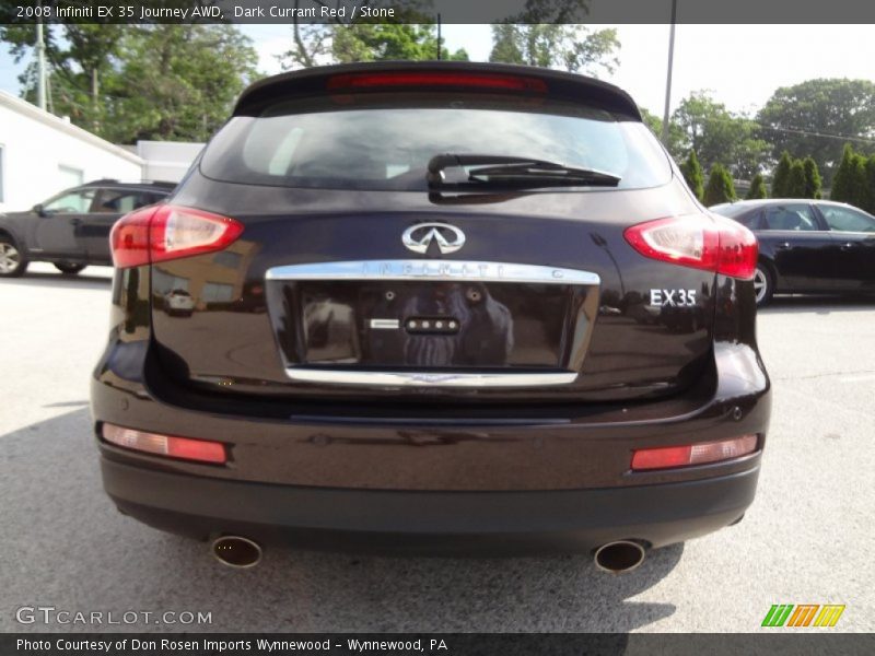 Dark Currant Red / Stone 2008 Infiniti EX 35 Journey AWD