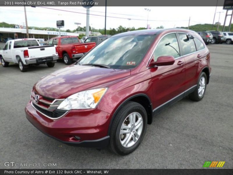 Tango Red Pearl / Gray 2011 Honda CR-V EX-L 4WD