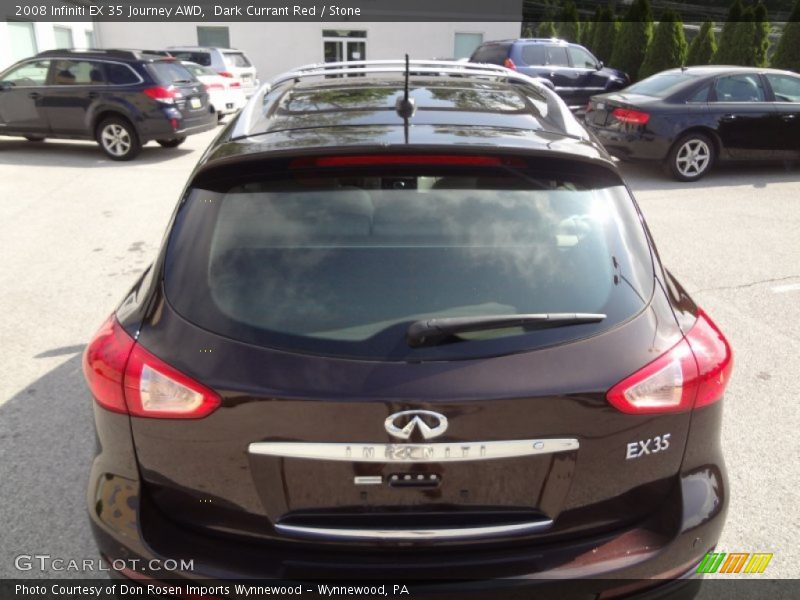 Dark Currant Red / Stone 2008 Infiniti EX 35 Journey AWD