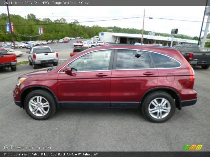 Tango Red Pearl / Gray 2011 Honda CR-V EX-L 4WD
