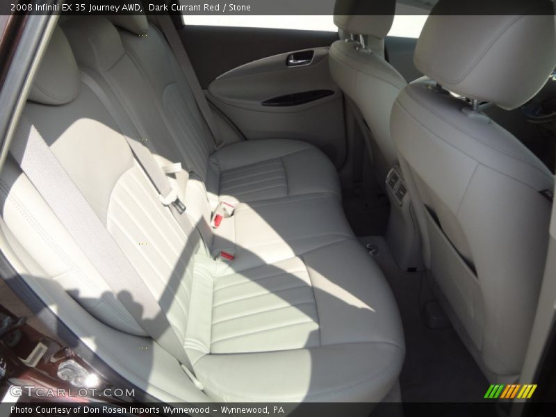 Dark Currant Red / Stone 2008 Infiniti EX 35 Journey AWD