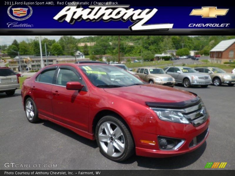 Red Candy Metallic / Charcoal Black 2011 Ford Fusion Sport AWD