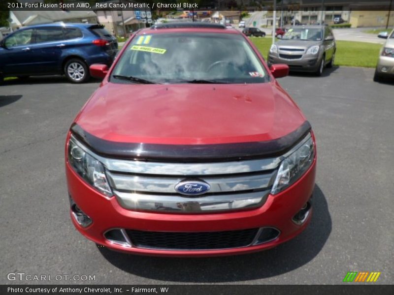 Red Candy Metallic / Charcoal Black 2011 Ford Fusion Sport AWD