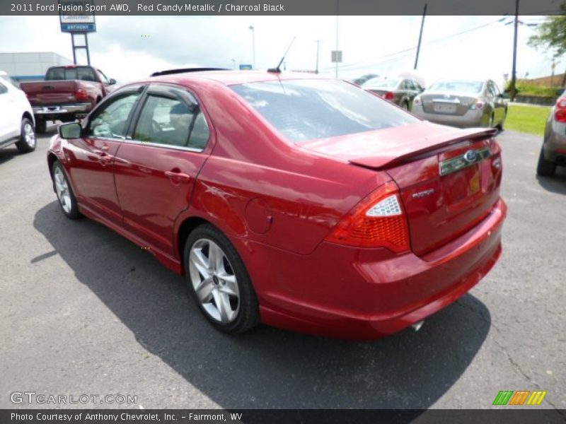 Red Candy Metallic / Charcoal Black 2011 Ford Fusion Sport AWD