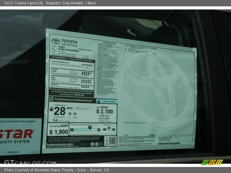 Magnetic Gray Metallic / Black 2013 Toyota Camry SE
