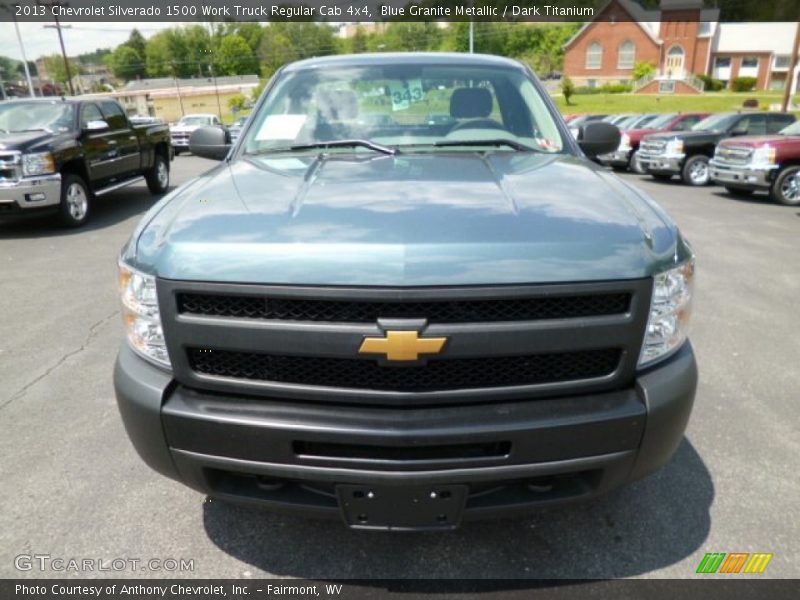 Blue Granite Metallic / Dark Titanium 2013 Chevrolet Silverado 1500 Work Truck Regular Cab 4x4