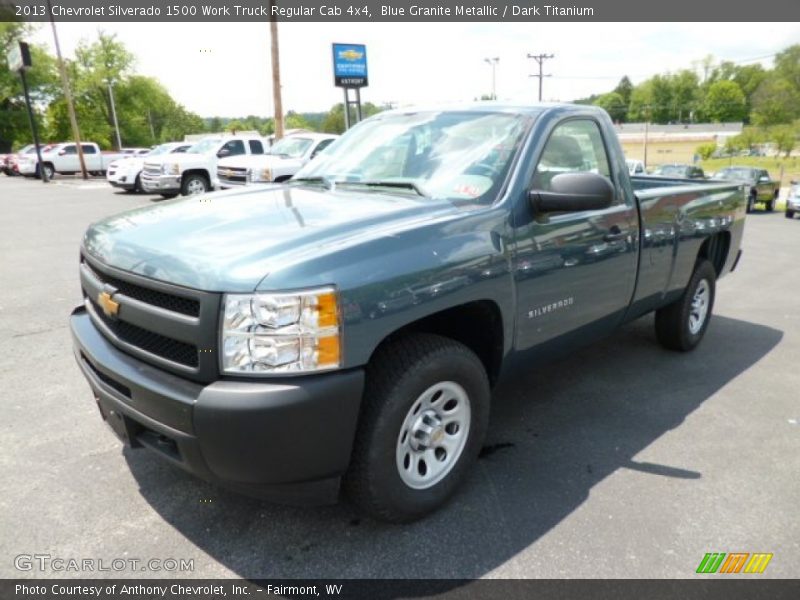 Blue Granite Metallic / Dark Titanium 2013 Chevrolet Silverado 1500 Work Truck Regular Cab 4x4