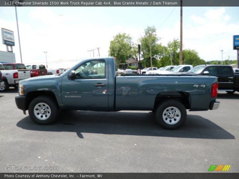 Blue Granite Metallic / Dark Titanium 2013 Chevrolet Silverado 1500 Work Truck Regular Cab 4x4