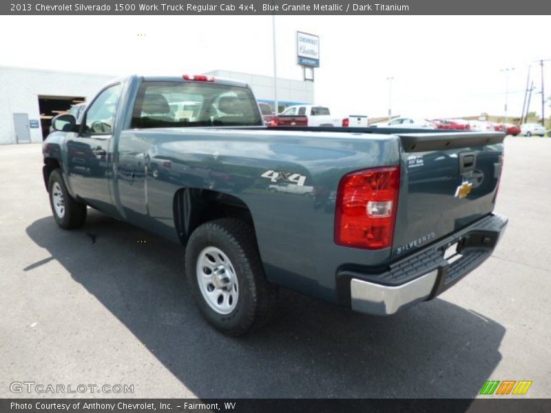 Blue Granite Metallic / Dark Titanium 2013 Chevrolet Silverado 1500 Work Truck Regular Cab 4x4