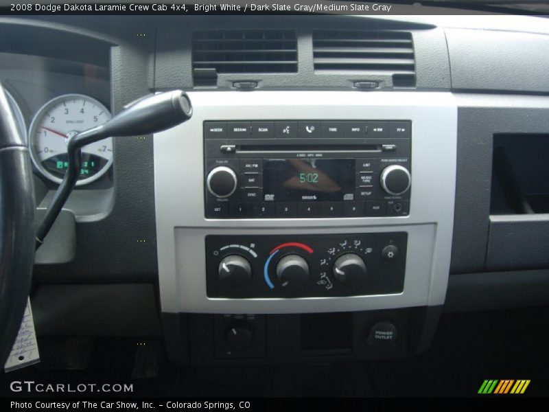 Bright White / Dark Slate Gray/Medium Slate Gray 2008 Dodge Dakota Laramie Crew Cab 4x4