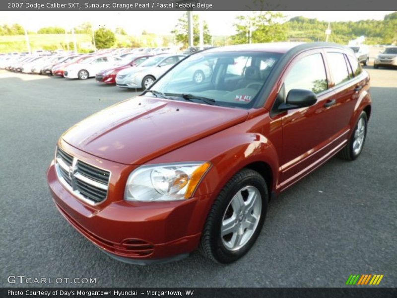 Sunburst Orange Pearl / Pastel Pebble Beige 2007 Dodge Caliber SXT