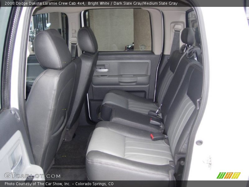 Bright White / Dark Slate Gray/Medium Slate Gray 2008 Dodge Dakota Laramie Crew Cab 4x4