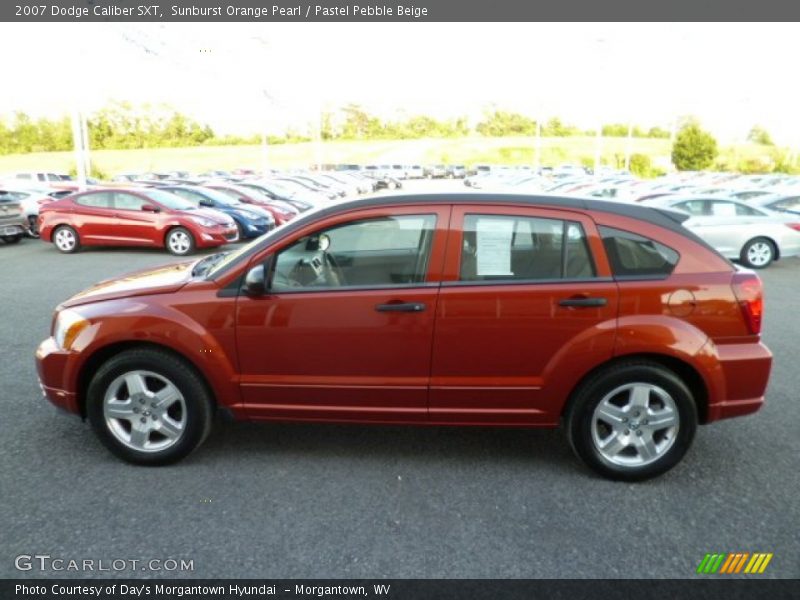 Sunburst Orange Pearl / Pastel Pebble Beige 2007 Dodge Caliber SXT