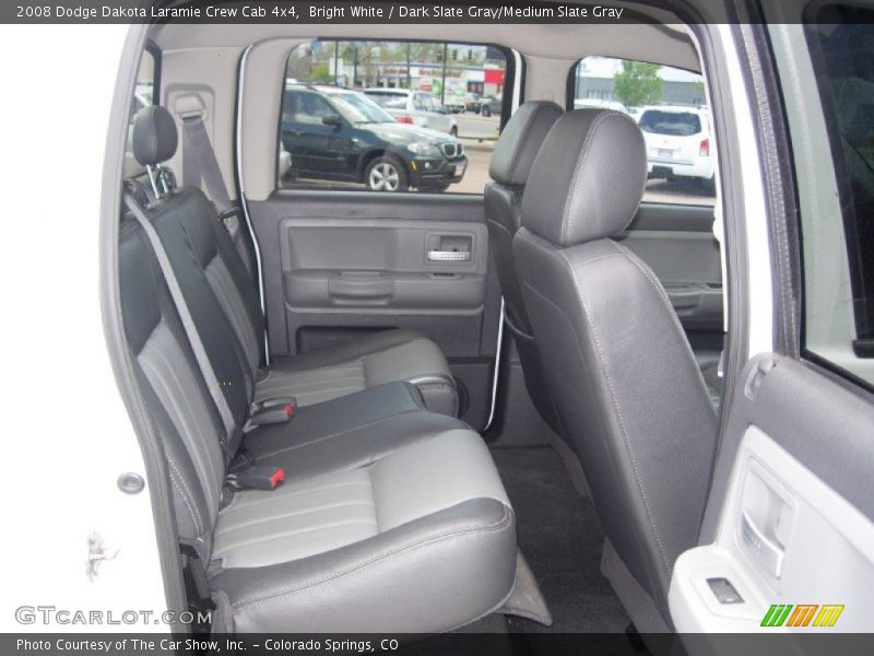 Bright White / Dark Slate Gray/Medium Slate Gray 2008 Dodge Dakota Laramie Crew Cab 4x4