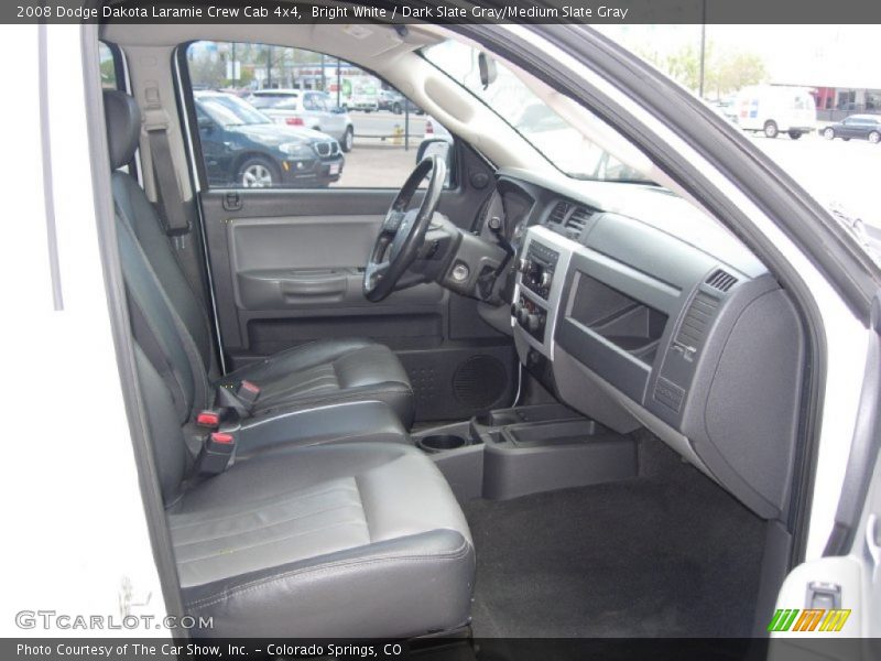 Bright White / Dark Slate Gray/Medium Slate Gray 2008 Dodge Dakota Laramie Crew Cab 4x4