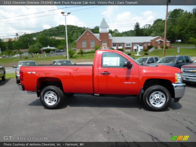 Victory Red / Dark Titanium 2013 Chevrolet Silverado 2500HD Work Truck Regular Cab 4x4