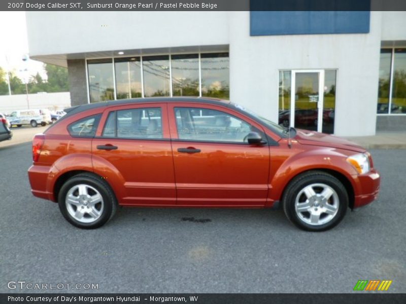 Sunburst Orange Pearl / Pastel Pebble Beige 2007 Dodge Caliber SXT
