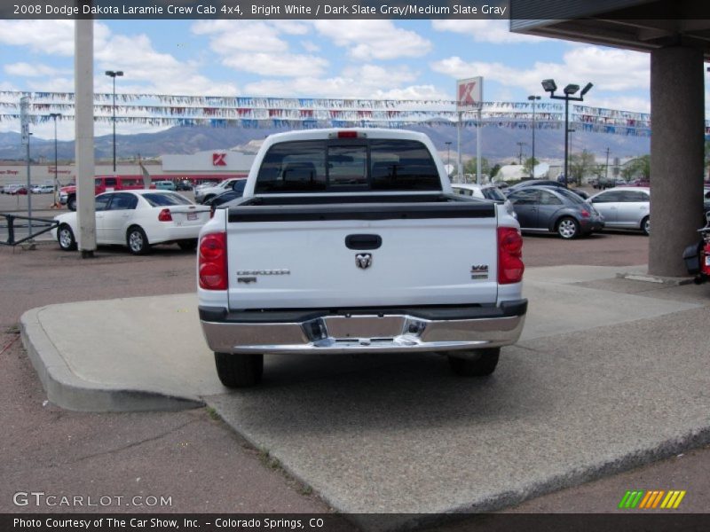 Bright White / Dark Slate Gray/Medium Slate Gray 2008 Dodge Dakota Laramie Crew Cab 4x4