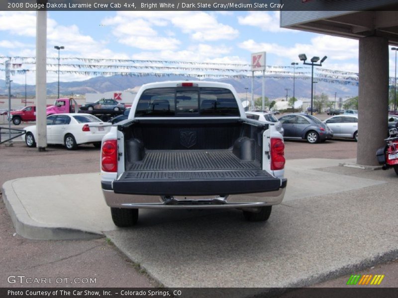 Bright White / Dark Slate Gray/Medium Slate Gray 2008 Dodge Dakota Laramie Crew Cab 4x4