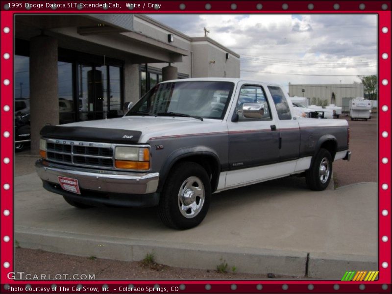 White / Gray 1995 Dodge Dakota SLT Extended Cab