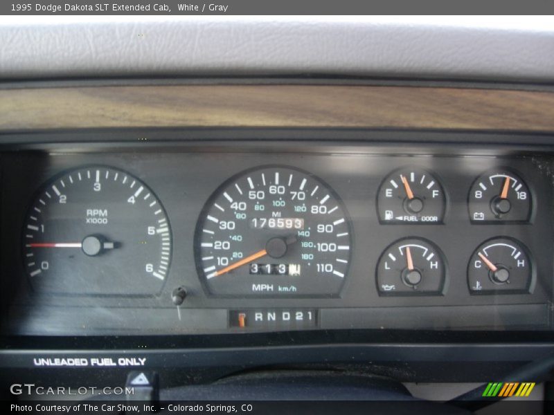 White / Gray 1995 Dodge Dakota SLT Extended Cab