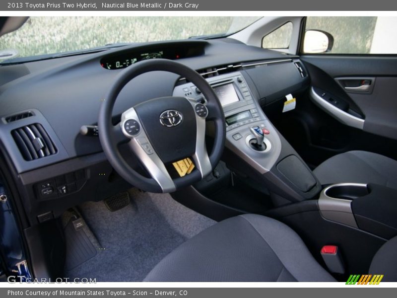 Nautical Blue Metallic / Dark Gray 2013 Toyota Prius Two Hybrid
