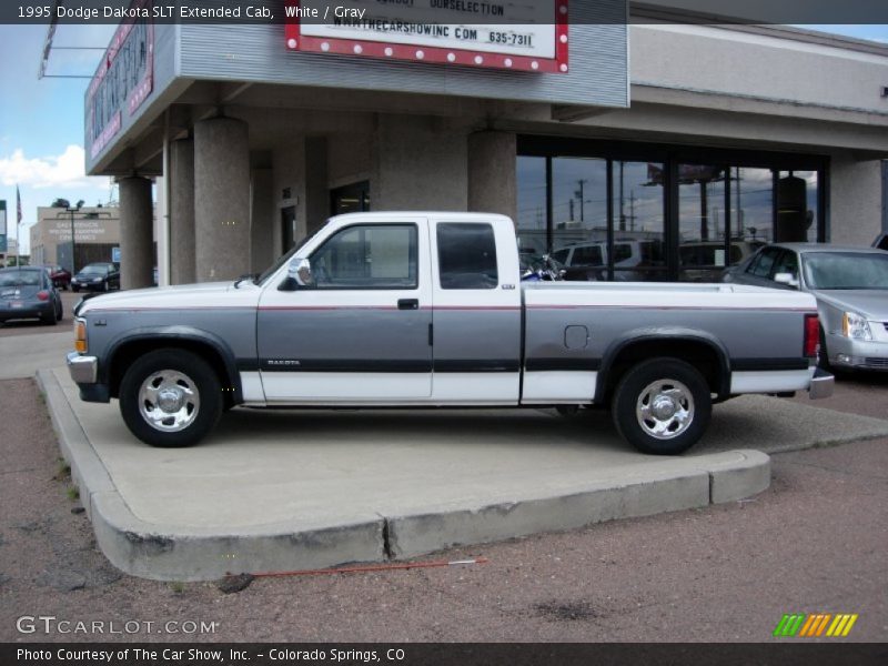 White / Gray 1995 Dodge Dakota SLT Extended Cab