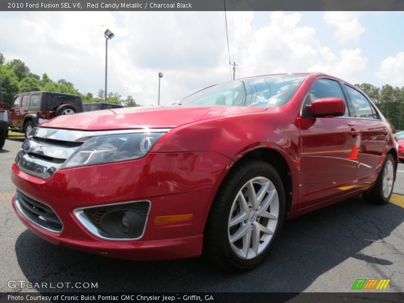 Red Candy Metallic / Charcoal Black 2010 Ford Fusion SEL V6